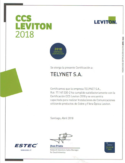 LEVITON-certificacion-TELYNET