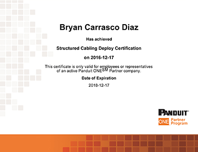 PANDUIT-certificate-BRYAN